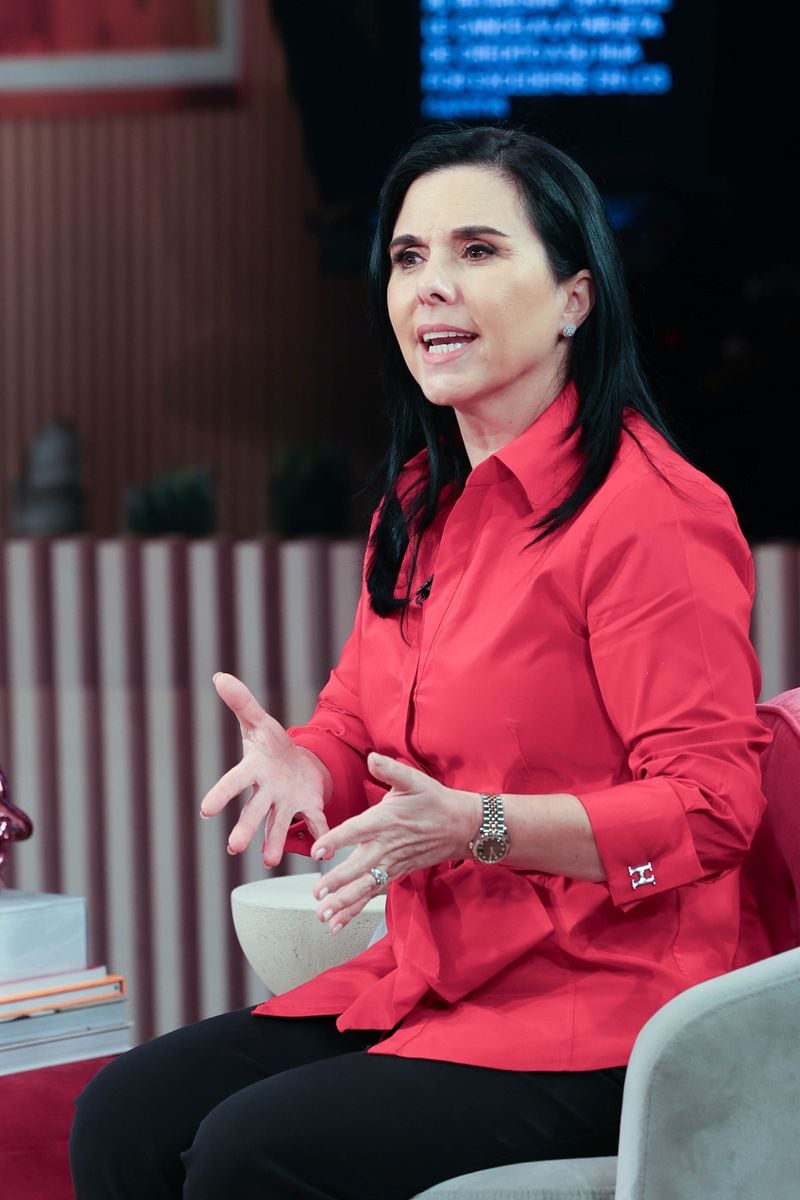 Margarita Pasos speaks during a visit to Univision's "Desiguales" on September 20, 2024 in Miami, Florida. (Photo by Jose Devillegas/Getty Images)