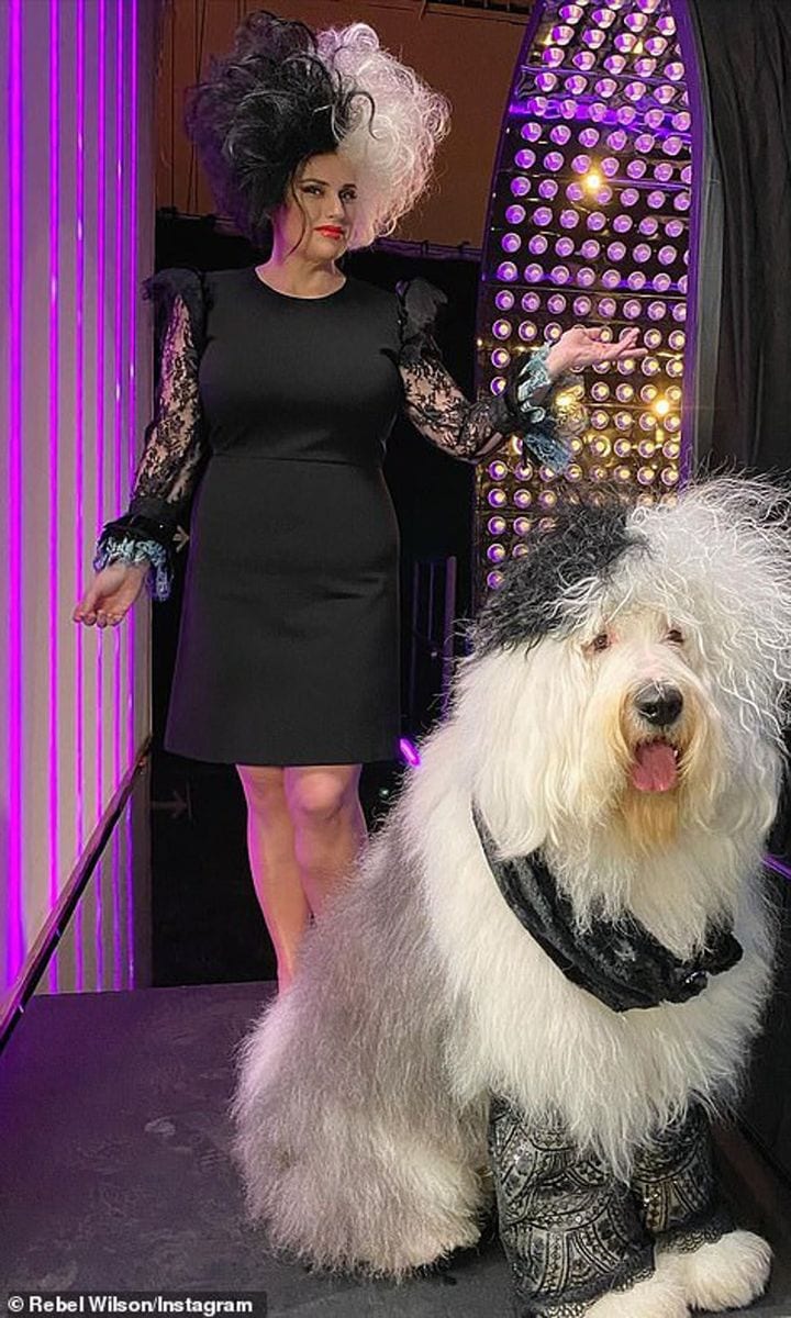 Rebel Wilson’s Cruella de Vil inspired outfit