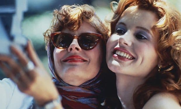 Susan and Geena starred in <i>Thelma and Louise</i> in 1991.
<br>
Photo: Getty Images