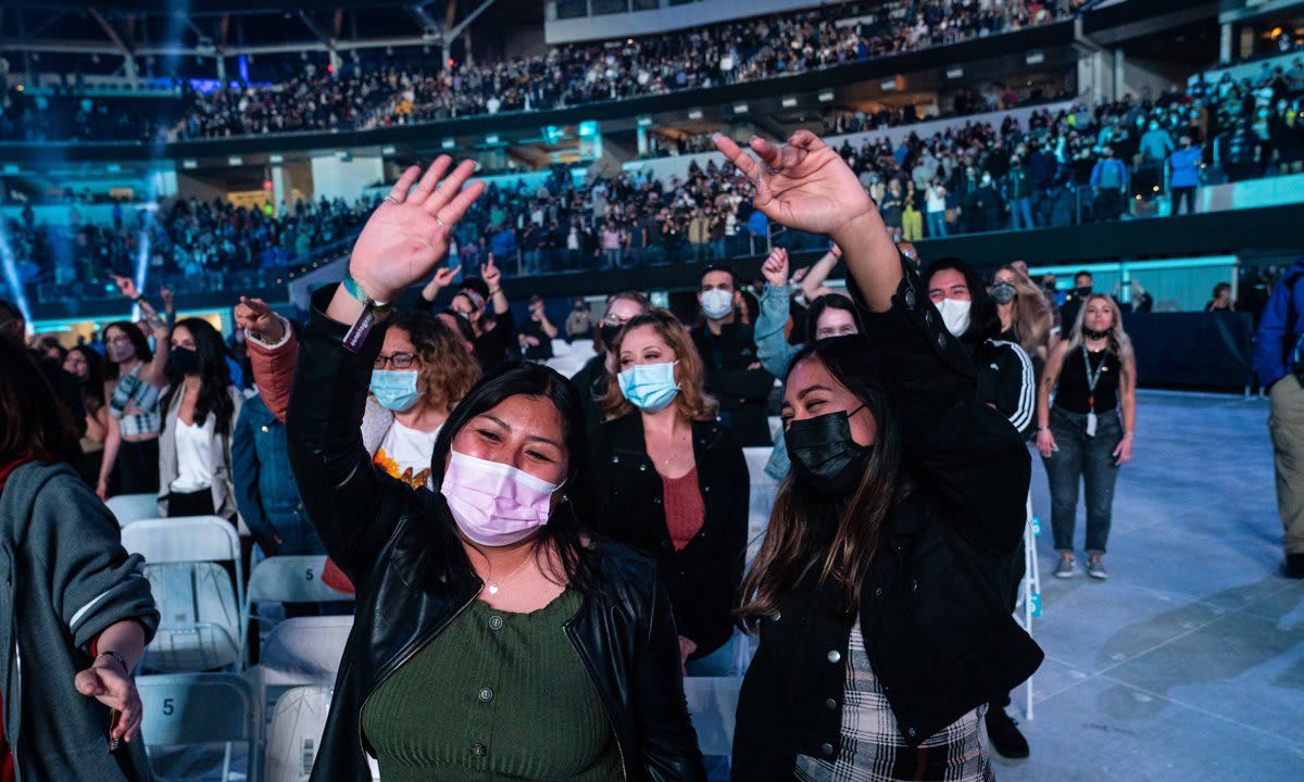 Vax Live concert at SoFi Stadium on Sun 5/2 with Foo Fighters, Brian Johnson, Jennifer Lopez, H.E.R., J. Balvin, David Letterman, Selena Gomez, Kevin Frazier