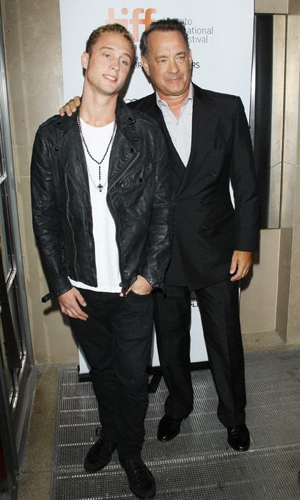 Chet Hanks pictured with his father Tom Hanks