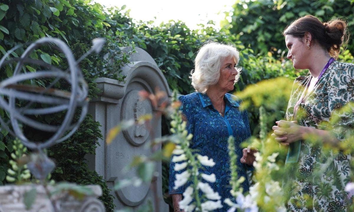 Queen Camilla visited "The Bridgerton Garden" on May 20, 2024