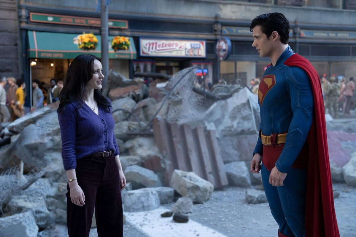 Brosnahan and Corenswet as Lois Lane and Superman
