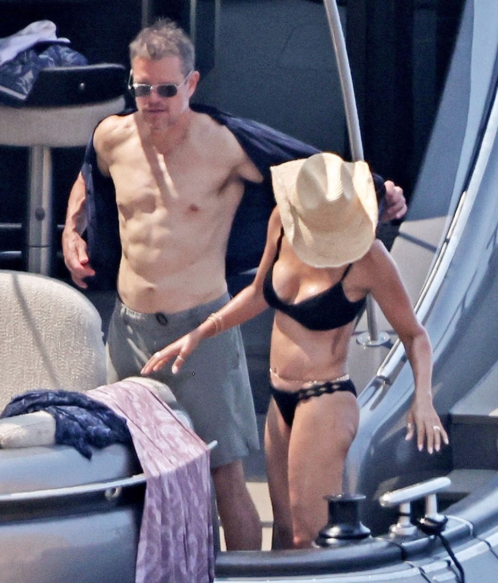 Matt Damon Flaunts Abs with Luciana Barroso in Bikini on Ibiza Yacht