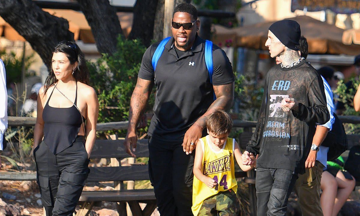 Kourtney Kardashian, Travis Barker and Reign Disick