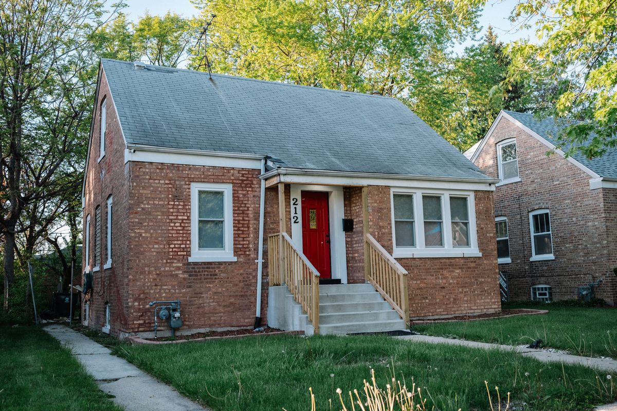 The childhood home of Pope Leo XIV is seen on May 8, 2025, in Dolton, Illinois. St. Mary of the Assumption is the church that the newly elected Pope Leo XIV attended in his early life. (Photo by Jim Vondruska/Getty Images)