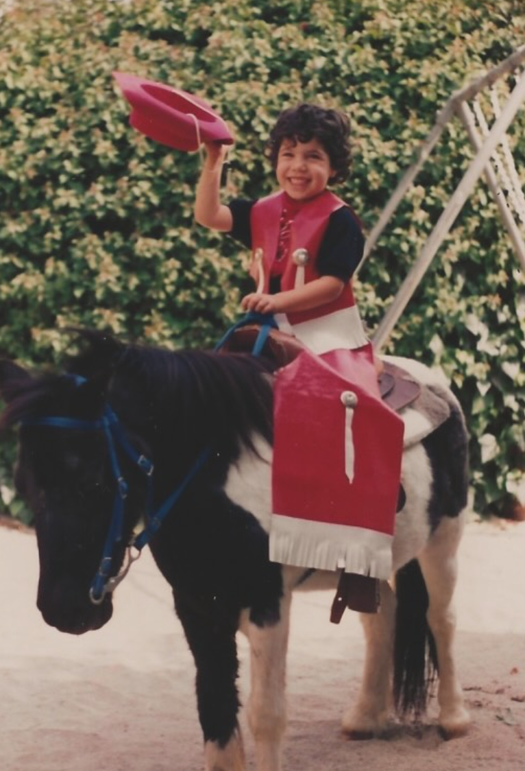 The carousel included a sweet childhood photo of Blanco.