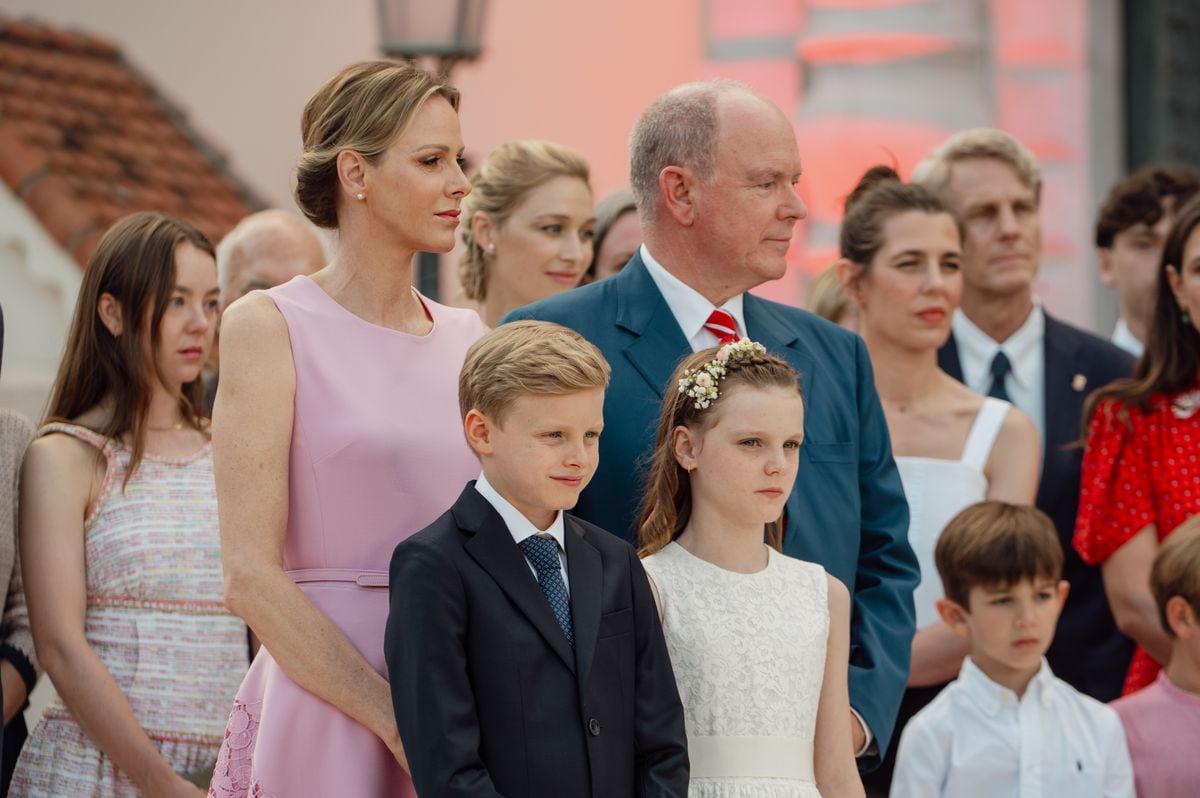 Princess Charlene of Monaco, Prince Albert II of Monaco, Prince Jacques of Monaco and Princess Gabriella of Monaco 
