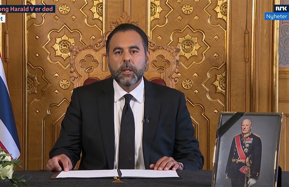 The Speaker of the Norwegian Parliament at the time of the speech