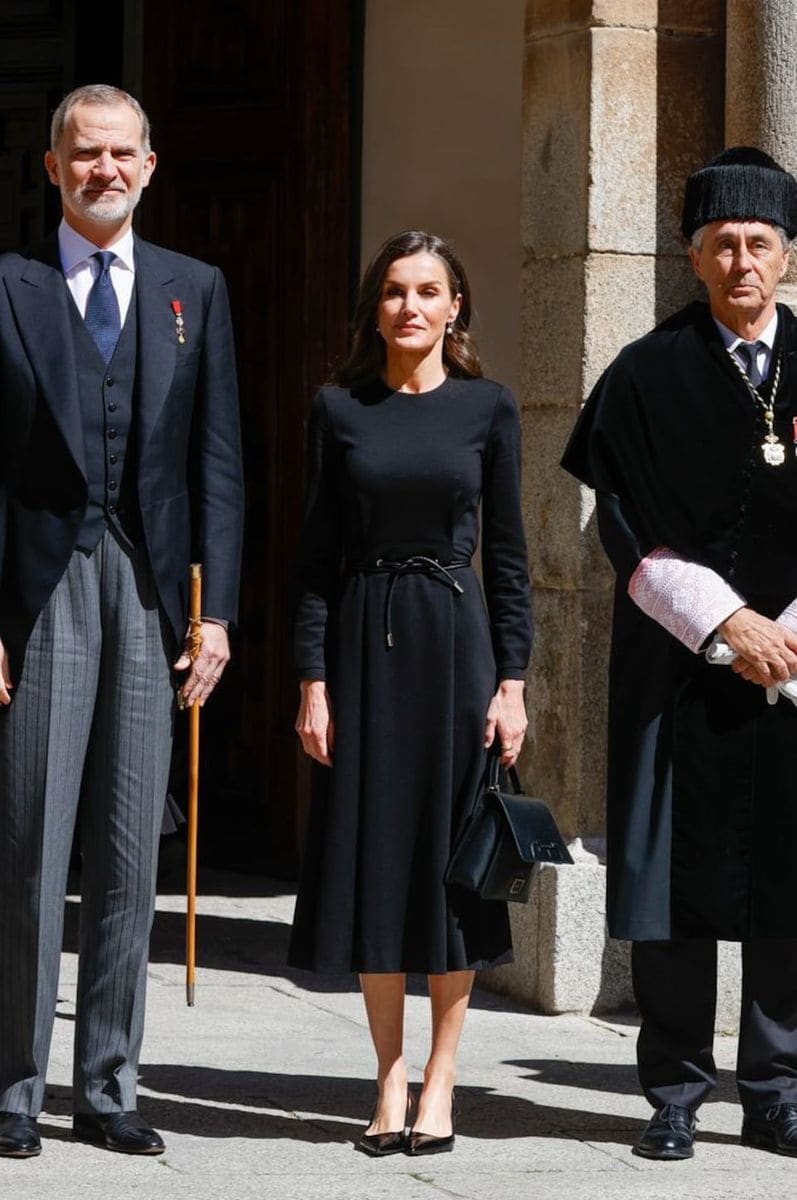 Queen Letizia delivers timeless elegance in black 