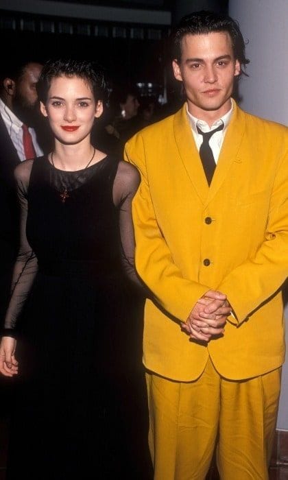 Winona and Johnny Depp were engaged in 1990. The pair split before saying "I do."
<br>
Photo: Getty Images