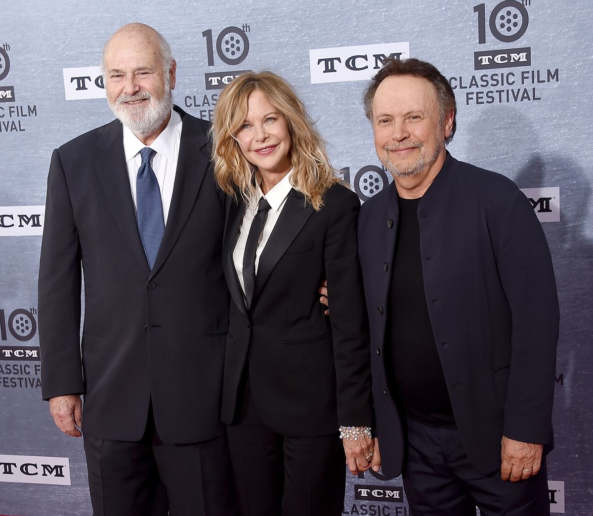 Rob Reiner, Meg Ryan and Billy Crystal attend the 2019 TCM Classic Film Festival Opening Night Gala And 30th Anniversary Screening Of "When Harry Met Sally"