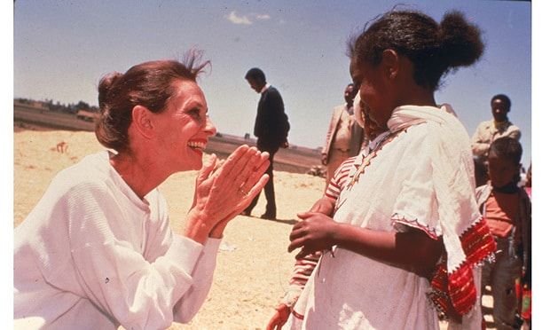 Late in her life, Audrey worked tirelessly to raise support and awareness for UNICEF. Here she is meeting local chidren during her first-ever trip as a UN Goodwill Ambassador, traveling to Ethiopia in 1988.
Photo: Getty Images