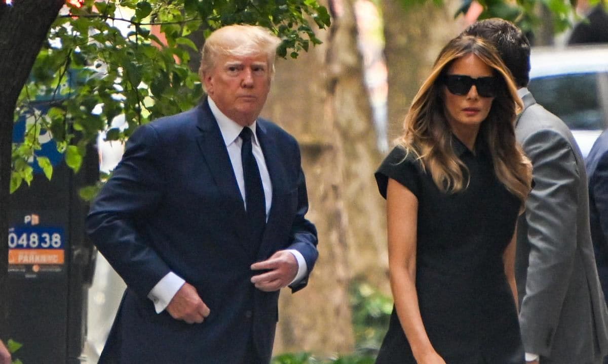 The former president and first lady were pictured arriving at the church in New York City on July 20.