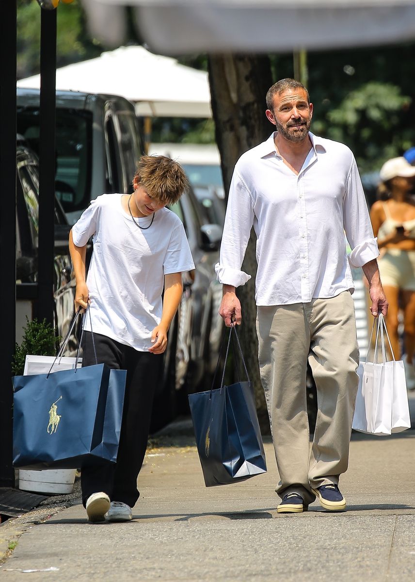 Ben Affleck and his son Samuel were spotted enjoying a father-son shopping trip in New York City.