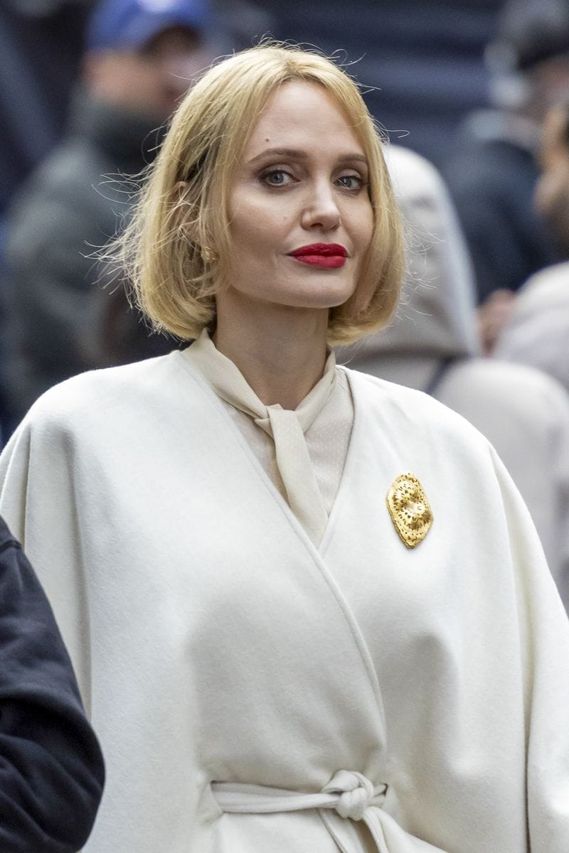Angelina Jolie is pictured on set in London for the first time as filming begins on Anxious People, the big-screen adaptation of Fredrik Backman's bestselling novel.