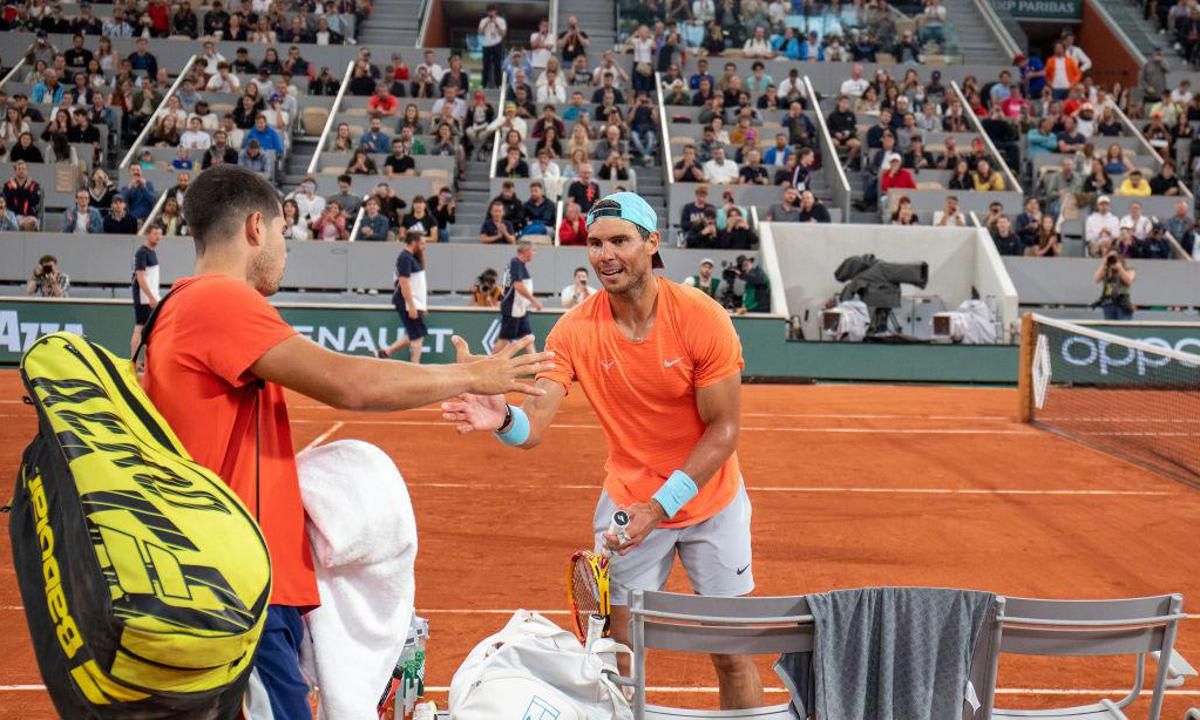 Rafael Nadal and Carlos Alcaraz