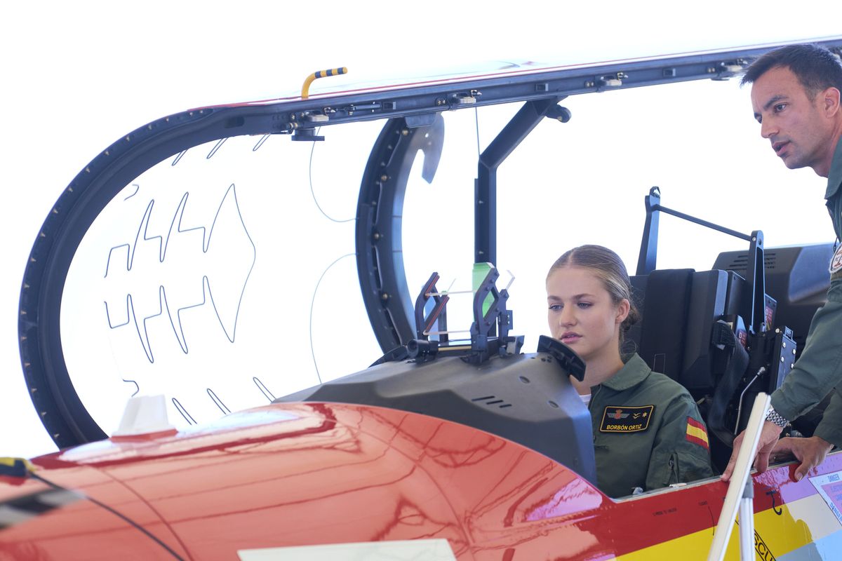 Crown Princess Leonor attends her first day at General Academy of Air and Space on September 1, 2025 in San Javier, Spain. (Photo by Album/Sipa USA)
