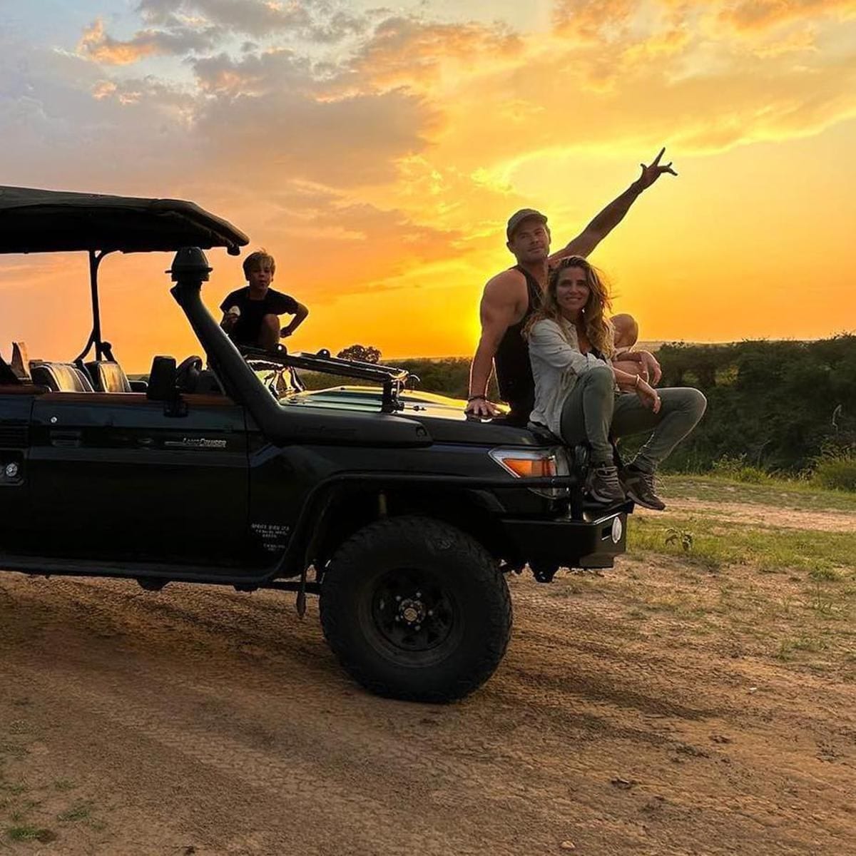 Elsa Pataky, Chris Hemsworth y su familia, de safari en Kenia
