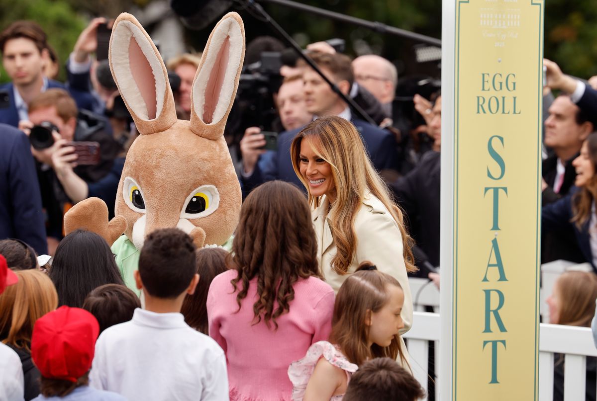 Melania Trump and Easter Bunny