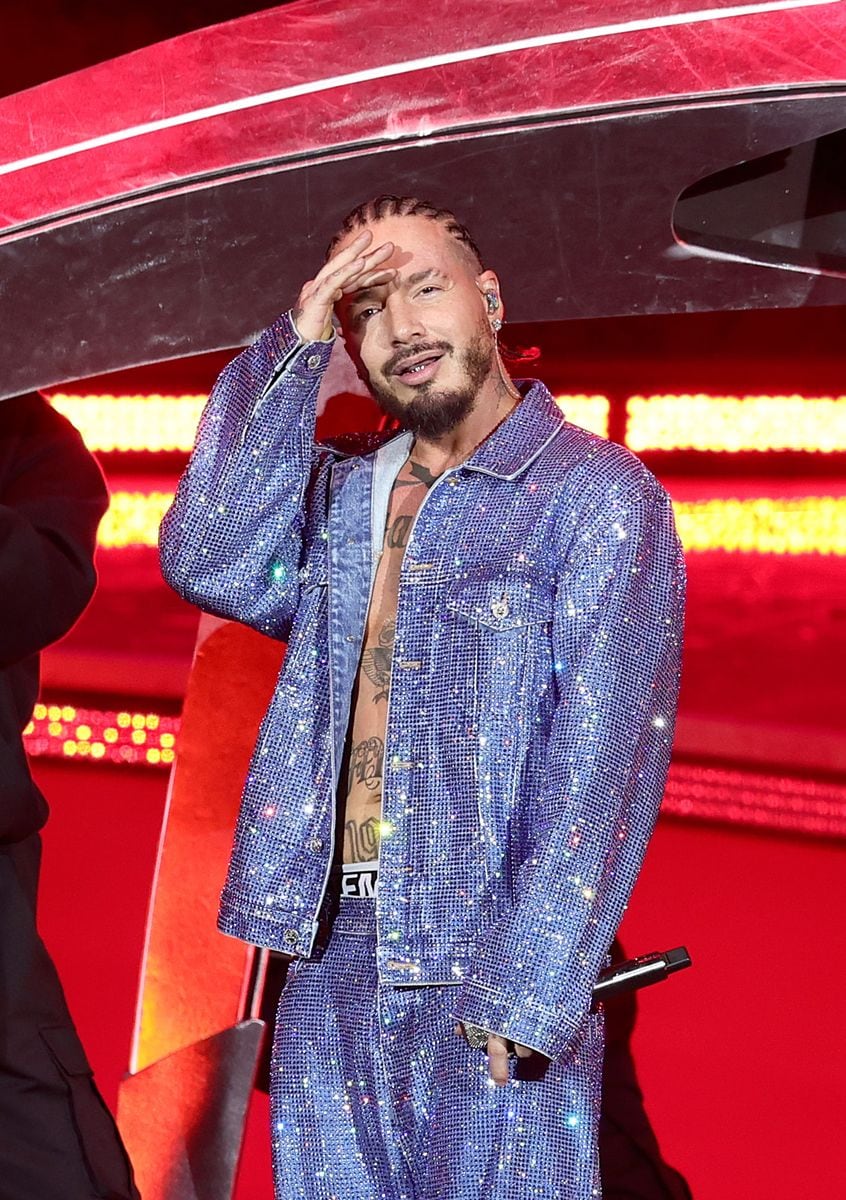 J Balvin performs at the Coachella Stage during the 2024 Coachella Valley Music and Arts Festival at the Empire Polo Club on April 14, 2024, in Indio, California. (Photo by Arturo Holmes/Getty Images for Coachella)