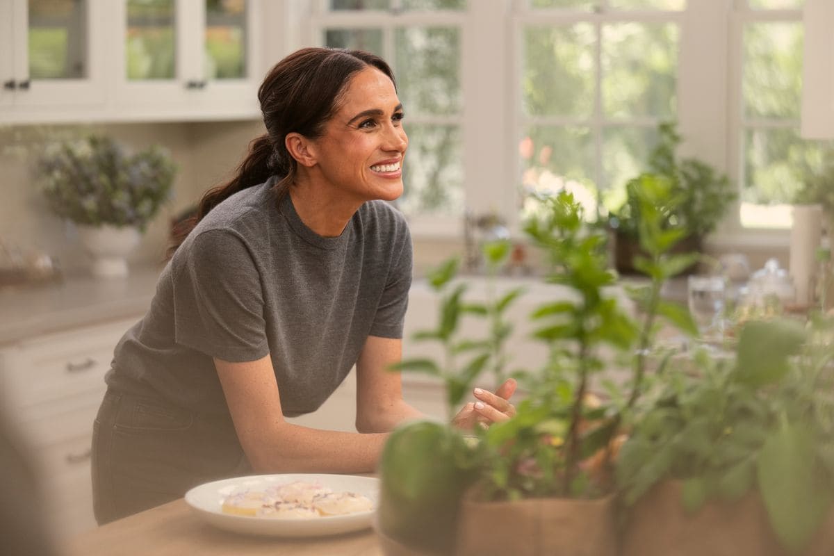 With Love, Meghan. Meghan, Duchess of Sussex in episode 103 of With Love, Meghan. Cr. Jake Rosenberg/Netflix Â© 2025
