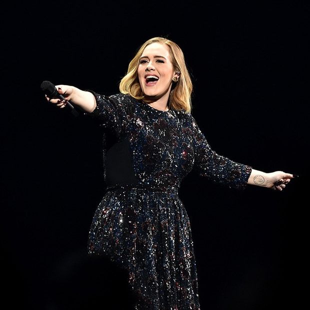 Adele sang the first dance at Alan's wedding, and also officiated the nuptials.
Photo: Getty Images