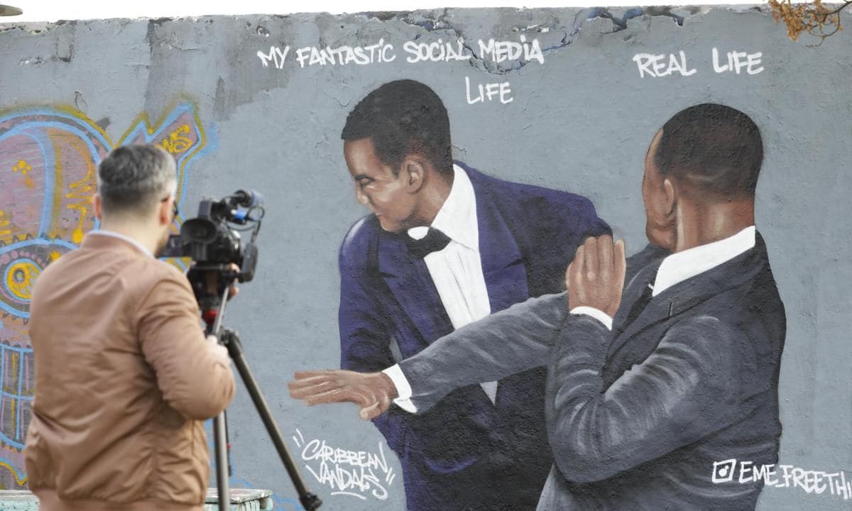 Will Smith graffiti on the streets of Germany's Berlin