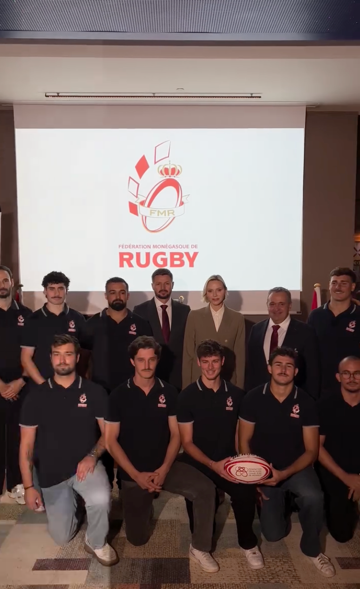 As president of the Monégasque Rugby Federation, Charlene joined the players to celebrate an important milestone.