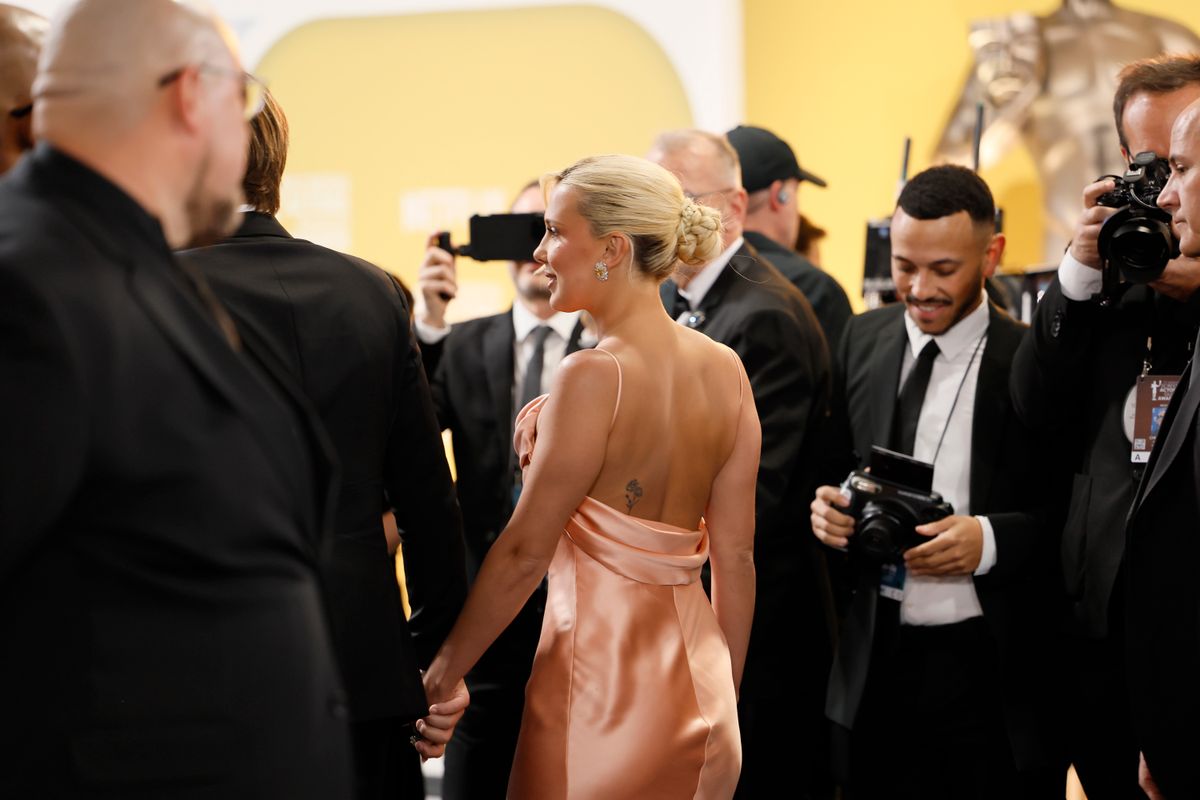 millie bobby brown sag awards dress Millie Bobby Brown Shines at 2025 SAG Awards