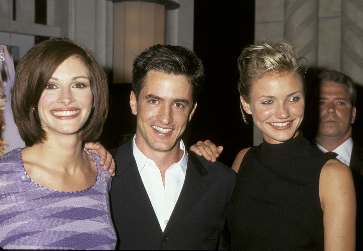 Julia Roberts, Dermot Mulroney, and Cameron Diaz 