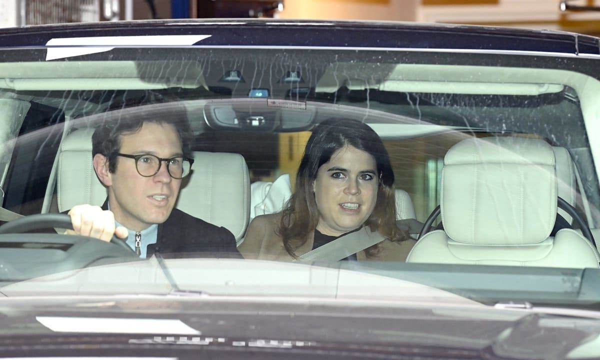 The Princess and Jack Brooksbank, pictured behind the wheel, welcomed their son on Feb. 9