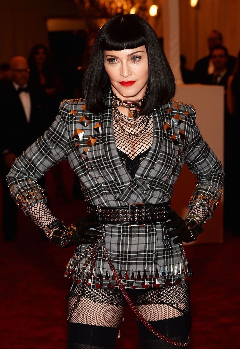 Madonna attends the Costume Institute Gala for the "PUNK: Chaos to Couture" exhibition at the Metropolitan Museum of Art on May 6, 2013 in New York City.  (Photo by Dimitrios Kambouris/Getty Images)