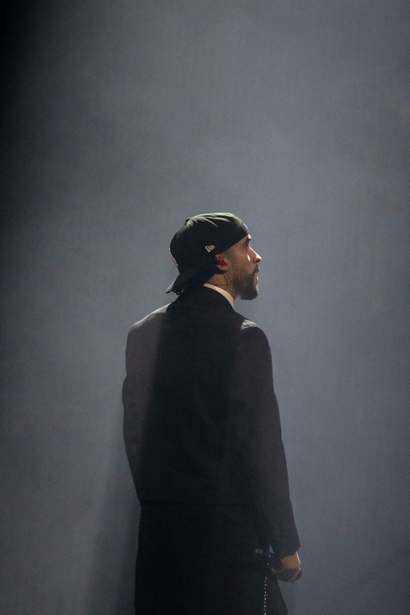  Bad Bunny performs on a stop of his Most Wanted tour at Chase Center on March 01, 2024 in San Francisco, California. (Photo by Dana Jacobs/Getty Images)