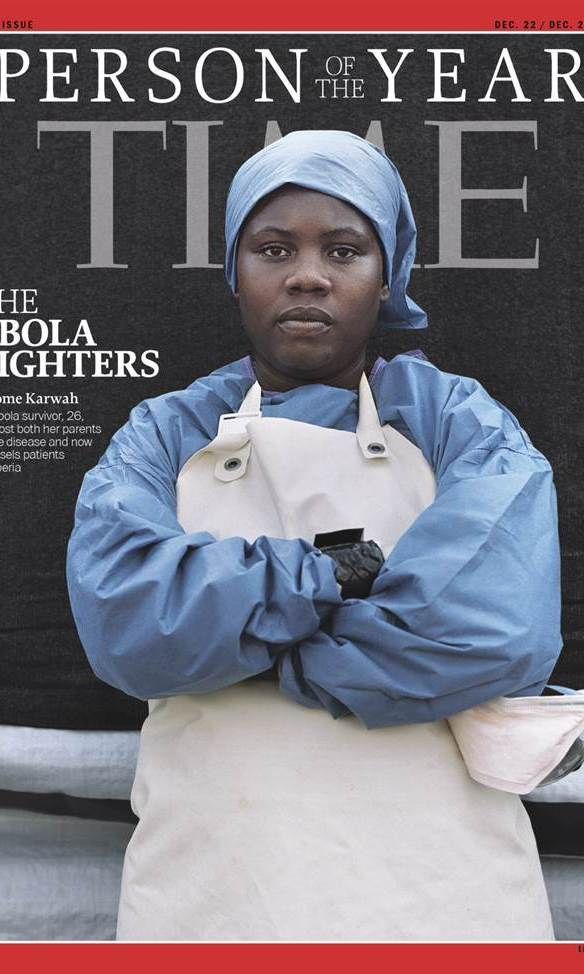 Ebola survivor and counsellor Salome Karwah appeared on on of the covers