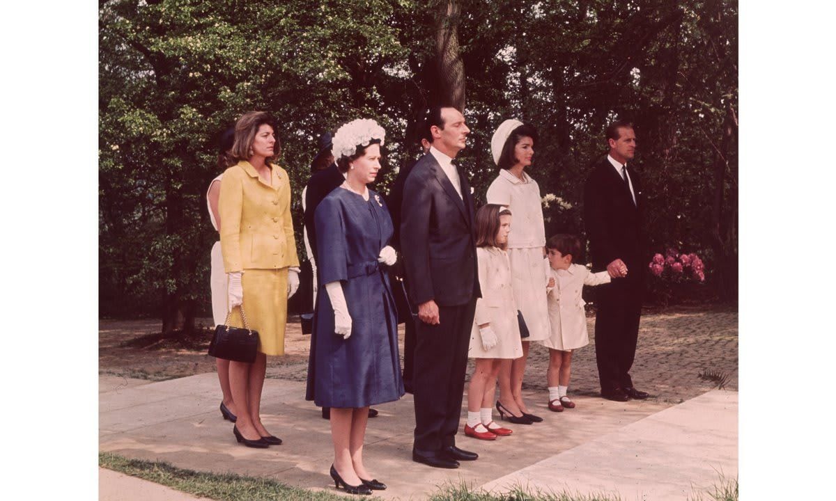 Prince Philip held John Jr.'s hand at the Kennedy memorial in 1965
