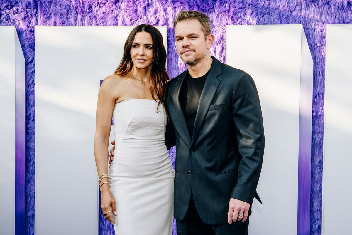 Luciana Barroso and Matt Damon 
