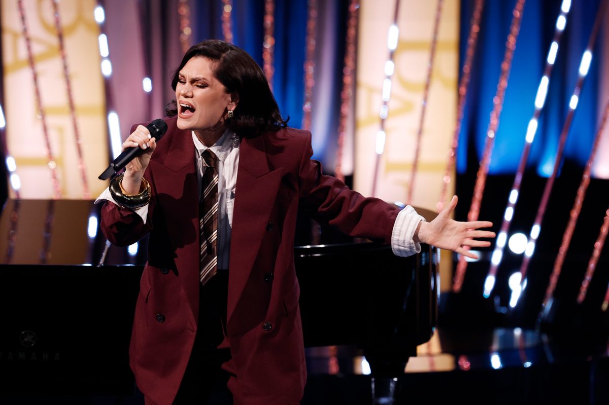  Jessie J performs 'The Award Goes To' on stage during the 2025 BAFTA Television Awards with P&O Cruises Ceremony at The Royal Festival Hall on May 11, 2025 in London, England. (Photo by John Phillips/BAFTA/Getty Images for BAFTA)