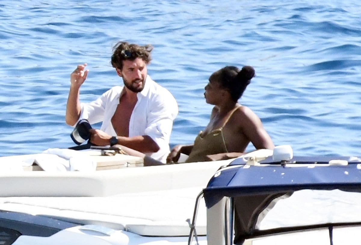 Venus Williams takes in the warm Italian sunshine in the company of Andrea Preti