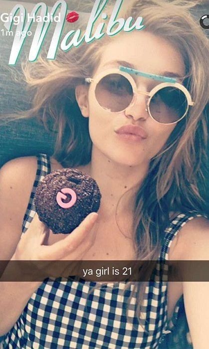 Gigi documented her birthday on her Snapchat.
<br>
Photo: Snapchat/Gigi Hadid