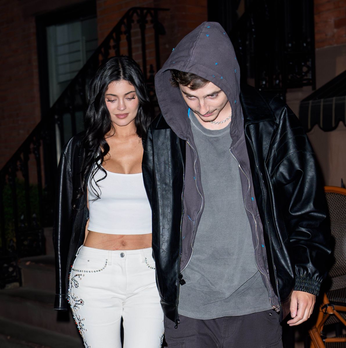  Kylie Jenner and Timothee Chalamet are seen on April 28, 2026 in New York City. 