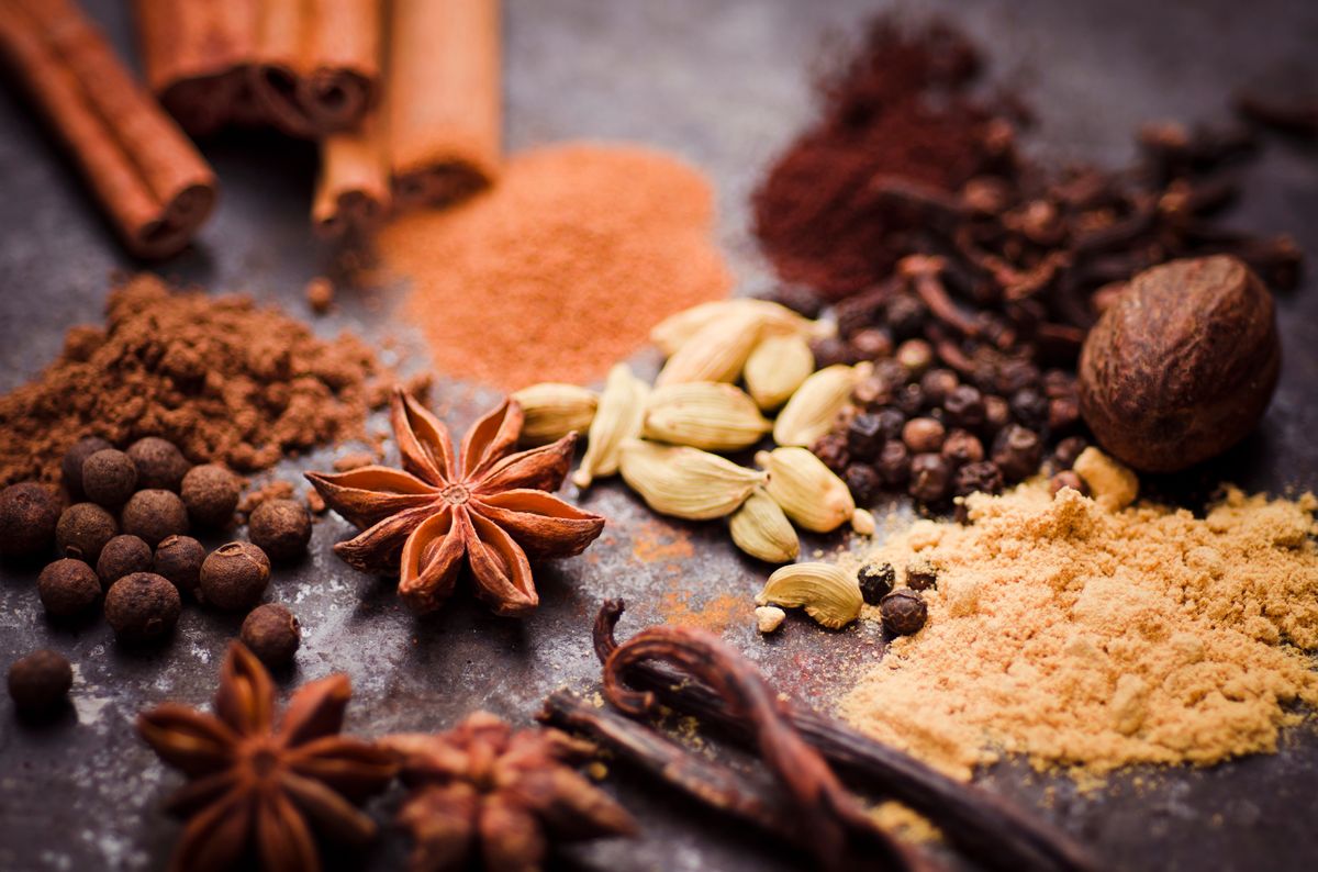 Cinnamon, ginger, nutmeg and cloves create the classic pumpkin spice flavor
