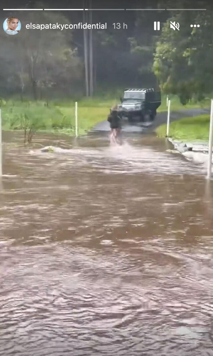 Elsa Pataky takes to social media to document scary flooding in Australia