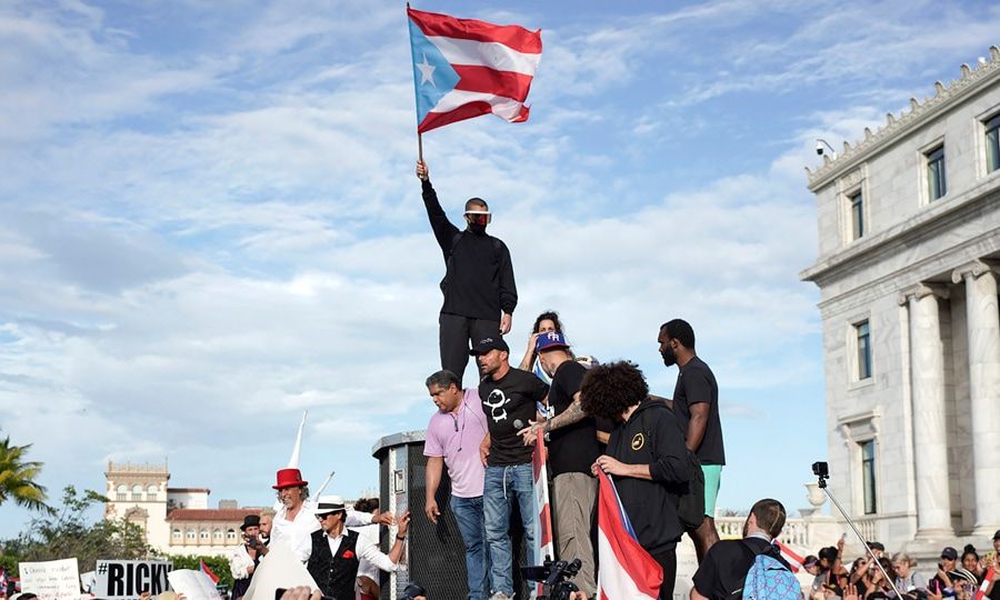 Bad Bunny at Puerto Rico protests