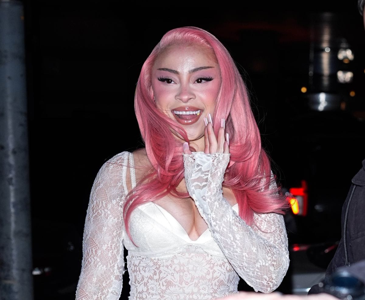 Taylor Swift's BFF Ice Spice wears a bold and lacy see-through dress