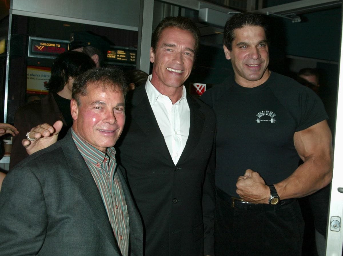 Franco Columbu, Arnold Schwarzenegger and Louis Ferrigno, three bodybuilding icons