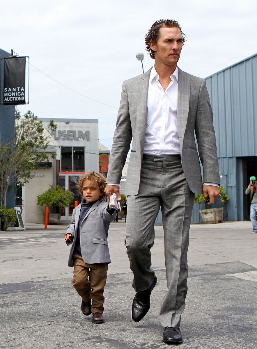 Matthew McConaughey and Levi Alves McConaughey are seen in Santa Monica on June 5, 2011 in Los Angeles