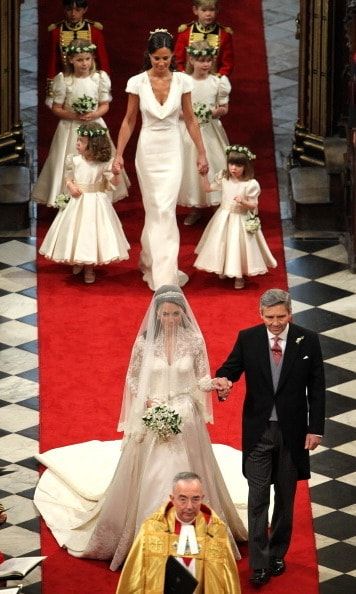 Sisters Pippa and Kate also famously both wore white on the Duchess' wedding day in 2011.
Photo: Getty Images