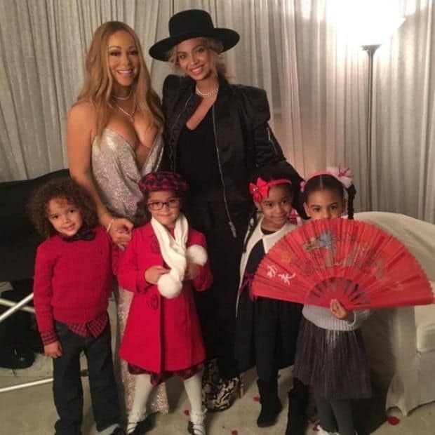 Mariah and Beyonce posed backstage with their kids after at New York City's Beacon Theatre.
Photo: Instagram/@mariahcarey