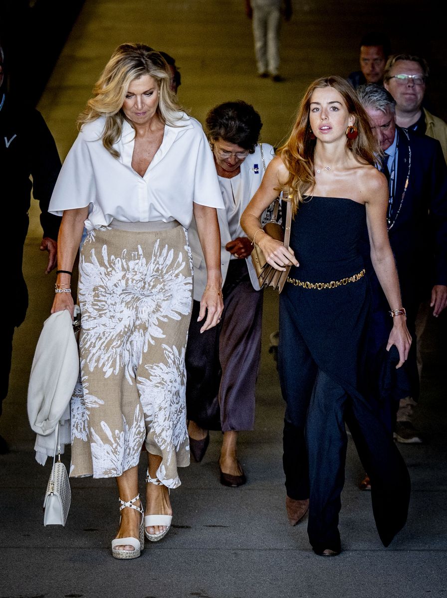 Máxima and Alexia showed off their contrasting approaches to royal style as they walked side by side at the Formula 1 event.